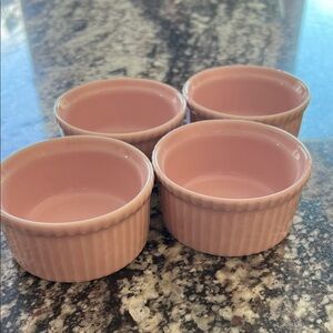 Apilco Porcelaine France Pink Ramekins-Set of 4